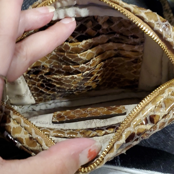 Nwt  Michael Kors Snakeskin Crossbody Bag Purse m - Picture 8 of 15